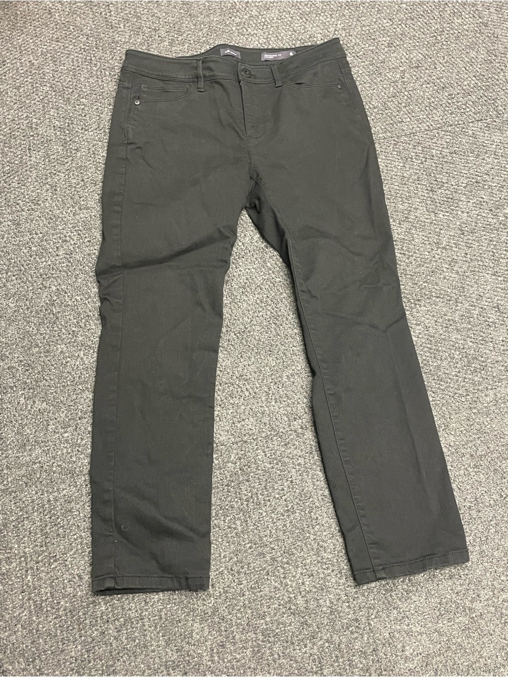 J Jill Black Denim jeans authentic fit slim ankle size 8 Petite Short